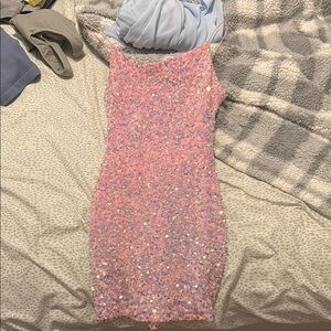 Windsor Pink Sequin Mini Dress